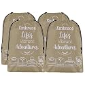 Kuber Industries Pack of 4 Cloth Storage Bag | Storage Organizer | Travel Cloth Carrying Bag | Garments Cover for Laundry | Travel Storage Organizer for Clothing | Large | Brown
