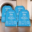Kuber Industries Pack of 4 Cloth Storage Bag | Storage Organizer | Travel Cloth Carrying Bag | Garments Cover for Laundry | Travel Storage Organizer for Clothing | Medium | Sky Blue