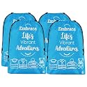 Kuber Industries Pack of 5 Cloth Storage Bag | Storage Organizer | Travel Cloth Carrying Bag | Garments Cover for Laundry | Travel Storage Organizer for Clothing | Large | Sky Blue