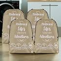 Kuber Industries Pack of 4 Cloth Storage Bag | Storage Organizer | Travel Cloth Carrying Bag | Garments Cover for Laundry | Travel Storage Organizer for Clothing | Large | Brown