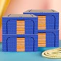Kuber Industries 88 Liter Clothes Storage Box | Foldable Steel Frame Clothes Organizer | Storage Box For Wardrobe-Saree-Shirts And Blankets | Underbed Storage Bag | Dot Print | Royal Blue