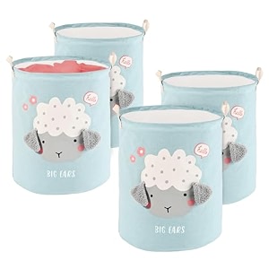 kuber industries disney print 2 pieces waterproof cotton laundry bag toy storage laundry basket organizer 45 l red-kubmart1596