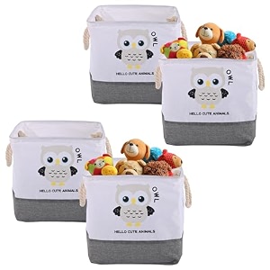 kuber industries collapsible 24 l storage box for clothes  baby dress organizer for wardrobe amp saman rakhne wala box for kids toys diaperbooks  gm-6-gry  embossed elephant - grey
