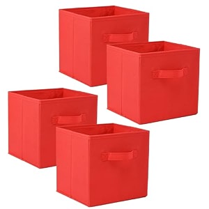 kuber industries pack of 6 foldable storage box  multipurpose storage organizer for clothes  plain wardrobe organizer for book stationary amp toys  11 inch  royal blue