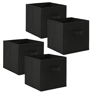 kuber industries pack of 6 foldable storage box  multipurpose storage organizer for clothes  plain wardrobe organizer for book stationary amp toys  11 inch  royal blue