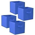 Kuber Industries (Pack of 6) Foldable Storage Box | Multipurpose Storage Organizer For Clothes | Plain Wardrobe Organizer for Book, Stationary &amp; Toys | 11 Inch | Royal Blue