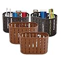 Kuber Industries Pack of 6 Hanging &amp; Wall Mounted 4 Compartment Tooth Brush Organiser &amp; Shaving Kit | Kitchen’s Cutlery Stand | Make-up/Skincare Organizer &amp; Comb Holder for Dressing Table | Beige