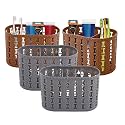 Kuber Industries Pack of 6 Hanging &amp; Wall Mounted 4 Compartment Tooth Brush Organiser &amp; Shaving Kit | Kitchen’s Cutlery Stand | Make-up/Skincare Organizer &amp; Comb Holder for Dressing Table | Beige