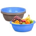 Kuber Industries Pack of 2 Multipurpose Storage Organizer for Office &amp; Kitchen | Desktop &amp; Stationery Organizer | 12 LTR | Gray &amp; Brown