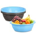 Kuber Industries Pack of 2 Multipurpose Storage Organizer for Office &amp; Kitchen | Desktop &amp; Stationery Organizer | 12 LTR | Gray &amp; Brown