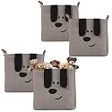 Kuber Industries Foldable &amp; Collapsible Storage Box for Clothes | Baby Dress Organizer for Wardrobe | Utility Organizer for Kids Toys, Diaper &amp; Books | GM-32-BG | Beige and White Seal
