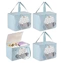 Kuber Industries Premium Kawaii Essentials Caddy Bag | Aesthetic Baskets for New Born Clothes | Cute Stuff Holder &amp; Organizer for Baby Toys, Diaper &amp; Wet Wipes | GM-26-PNK | Pink Rabbit