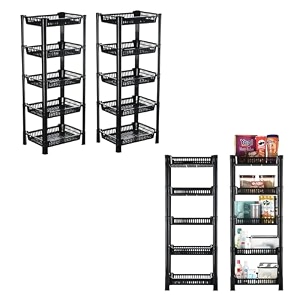 kuber industries pack of 3 multipurpose kitchen organizerstorage rack  3-layer onion stand for kitchen  vessels amp vegetable organiser  maroon
