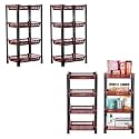 Kuber Industries Pack of 3 Multipurpose Kitchen Organizer/Storage Rack | 3-Layer Onion Stand for Kitchen | Vessels &amp; Vegetable Organiser | Maroon