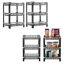 Kuber Industries Pack of 3 Multipurpose Kitchen Organizer/Storage Rack | 3-Layer Onion Stand for Kitchen | Vessels &amp; Vegetable Organiser | Maroon