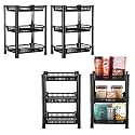 Kuber Industries Pack of 3 Multipurpose Kitchen Organizer/Storage Rack | 3-Layer Onion Stand for Kitchen | Vessels &amp; Vegetable Organiser | Maroon