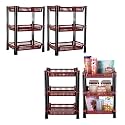 Kuber Industries Pack of 3 Multipurpose Kitchen Organizer/Storage Rack | 3-Layer Onion Stand for Kitchen | Vessels &amp; Vegetable Organiser | Maroon