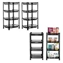 Kuber Industries Pack of 3 Multipurpose Kitchen Organizer/Storage Rack | 3-Layer Onion Stand for Kitchen | Vessels &amp; Vegetable Organiser | Maroon