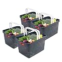Kuber Industries Plastic 2 Pieces Small Size Multipurpose Solitaire Storage Basket with Lid (Multi)-CTKTC25450