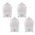 Kuber Industries Pack of 4 Household Cosmetic Storage Organizer | Cute Modern Look | Plastic Storage box for Brushes Lotions Lipstick Nail Polish | 1029WH | White