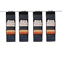 Kuber Industries (Pack of 4) Shoe Stoarge Rack | 4 Shelf Closet Hanging Organizer | Foldable Wardrobe Storage For Cloth, Toys | Dress Shelf For Clothes with Velcro | Plain | Black