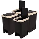 Kuber Industries 5Ltr Plastic Open Dustbin Without Lid | Garbage Bin/Trash Can For Home, Kitchen, Office (Black)