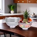 Kuber Industries Pack of 4 Stainless Steel Vegetables Strainer | Multipurpose Colander Basket for Pasta-Noodles-Grains 11 Inch | Silver