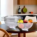 Kuber Industries Pack of 4 Stainless Steel Vegetables Strainer | Multipurpose Colander Basket for Pasta-Noodles-Grains 10 Inch | Silver