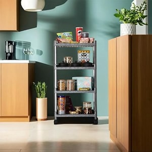 kuber industries storage rack with wheels  3-layer storage organizer rack  multipurpose storage trolley rack for kitchen-home-office  revolving vegetable storage trolley  brown