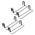 Kuber Industries Pack of 4 Tissue Paper Holder|Wall Mounted Napkin Holder for Bathroom|Multipurpose Cloth &amp; Tissue PaperHolder|Iron Spray Build||Bathroom &amp; Kitchen Organizer|ZT-3120(B)|Black