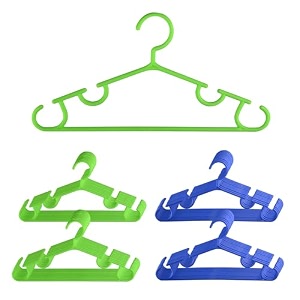 kuber industries pack of 20 hangers  multi-purpose hangers for wardrobe-almirah-cabinets-closet  plastic cloth hanger for trouser-skirts-coat