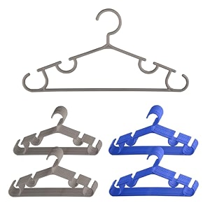 kuber industries pack of 20 hangers  multi-purpose hangers for wardrobe-almirah-cabinets-closet  plastic cloth hanger for trouser-skirts-coat