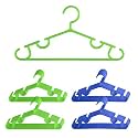 Kuber Industries Pack of 20 Hangers | Multi-Purpose Hangers for Wardrobe-Almirah-Cabinets-Closet | Plastic Cloth Hanger for Trouser-Skirts-Coat-Dresses-Ties | 103 | Green &amp; Pink