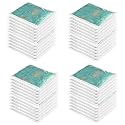 Kuber Industries Pack of 48 Saree Cover | Dress Packing Bags with Zip | Saree Pouches for Storage | Clothes Organizer for Wardrobe | White
