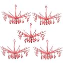 Kuber Industries Cloth Drying Stand Hanger with 32 Clips|Heavy Duty &amp; Strong Plastic Material|Baby Clothes Hanger|Size 40 x 30 x 38CM, Set of 32 Clips (Green)