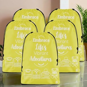 kuber industries pack of 2 cloth storage bag  storage organizer  travel cloth carrying bag  garments cover for laundry  travel storage organizer bag for clothing  large  brown