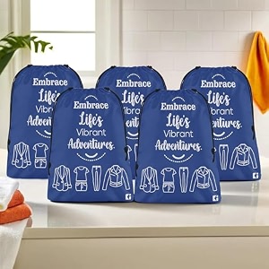 kuber industries pack of 5 cloth storage bag  storage organizer  travel cloth carrying bag  garments cover for laundry  travel storage organizer for clothing  medium  royal blue