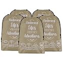 Kuber Industries Pack of 5 Cloth Storage Bag | Storage Organizer | Travel Cloth Carrying Bag | Garments Cover for Laundry | Travel Storage Organizer for Clothing | Large | Brown