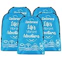 Kuber Industries Pack of 5 Cloth Storage Bag | Storage Organizer | Travel Cloth Carrying Bag | Garments Cover for Laundry | Travel Storage Organizer for Clothing | Large | Sky Blue