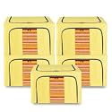 Kuber Industries Pack of 5 Clothes Storage Box | 24 Liter Steel Frame Wardrobe Organizer | Waterproof Storage Box for Saree-Shirts &amp; Blankets | Foldable Parachute Underbed Storage Bag | Yellow