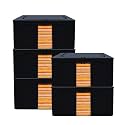 Kuber Industries Pack of 2 Clothes Storage Box | 66 Liter Foldable Steel Frame Clothes Organizer | Underbed Storage Bag | Storage Box For Wardrobe-Saree-Shirts And Blankets | Grey &amp; Black