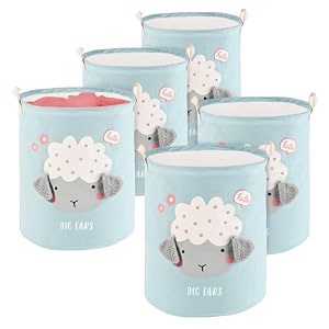 kuber industries disney print 2 pieces waterproof cotton laundry bag toy storage laundry basket organizer 45 l red-kubmart1596