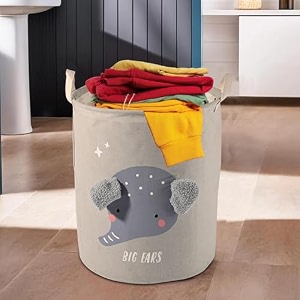 kuber industries disney print 2 pieces waterproof cotton laundry bag toy storage laundry basket organizer 45 l red-kubmart1596