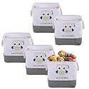 Kuber Industries Foldable &amp; Collapsible Storage Box for Clothes | Baby Dress Organizer for Wardrobe | Utility Organizer for Kids Toys, Diaper &amp; Books | GM-32-BG | Beige and White Seal