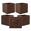 Kuber Industries (Pack of 6) Foldable Storage Box | Multipurpose Storage Organizer For Clothes | Plain Wardrobe Organizer for Book, Stationary &amp; Toys | 11 Inch | Royal Blue