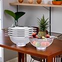 Kuber Industries Fruit Basket | Stainless Steel Vegetables Strainer | Multipurpose Fruit Basket | Colander Basket for Pasta-Noodles-Grains | Mesh Basket with Handle | 9 Inch | Silver