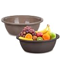Kuber Industries Pack of 2 Multipurpose Storage Organizer for Office &amp; Kitchen | Desktop &amp; Stationery Organizer | 12 LTR | Gray &amp; Brown