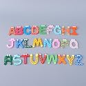 Kuber Industries Pack of 5 Magnet Alphabet Stickers | Wooden A-Z Alphabet Letters | Alphabet for Learning-Educational Purpose | Toy for Kids | Fridge Magnet Stickers | TZXY159 | 130 Pcs | Multicolor