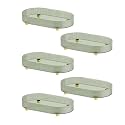 Kuber Pack of 5 Multipurpose Tray | Makeup Organiser and Bathroom Vanity Tray - Dark Green