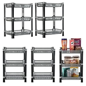 kuber industries pack of 3 multipurpose kitchen organizerstorage rack  3-layer onion stand for kitchen  vessels amp vegetable organiser  maroon